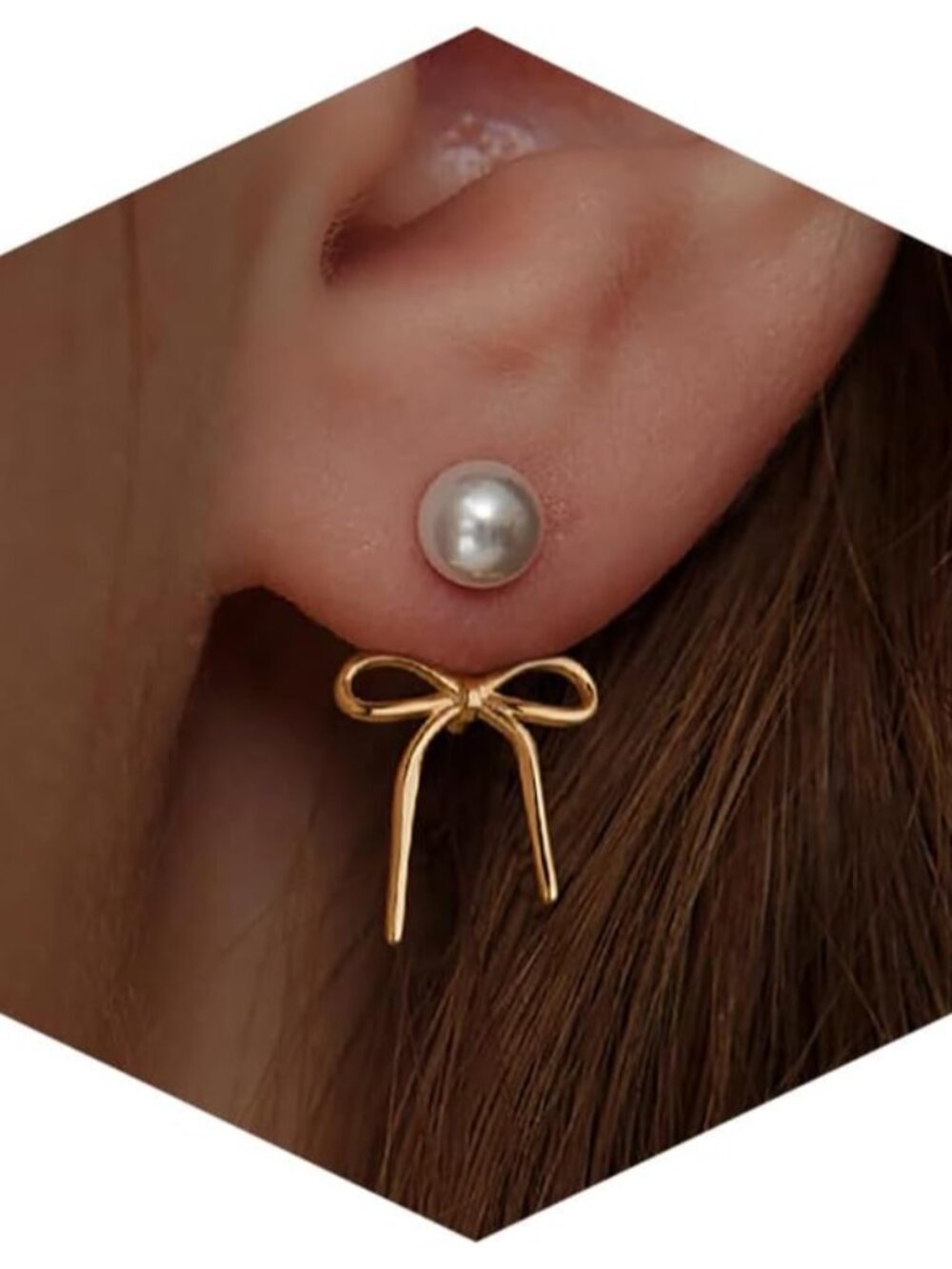 14K Gold Plated/Silver Earrings for Women Trendy, Dainty Bow Earrings for Women